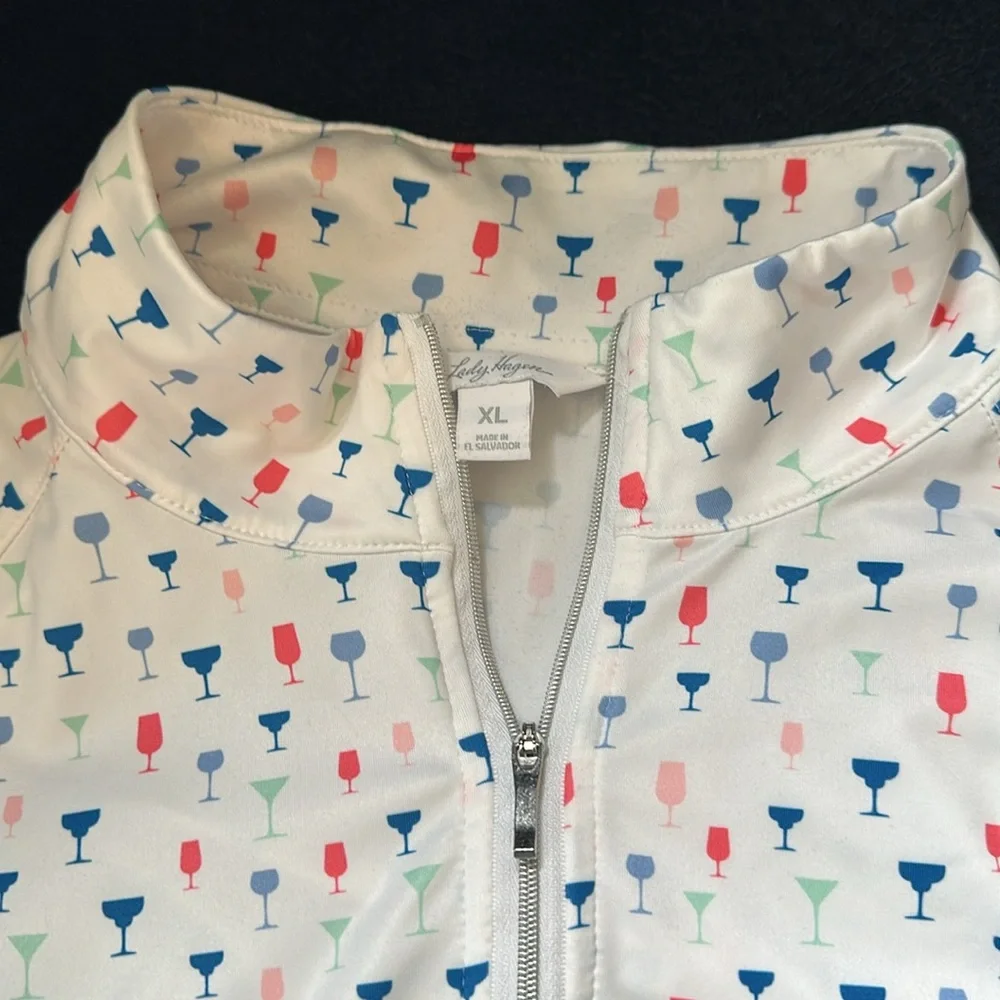 NWOT Lady Hagen Adventure Shirt -Fun Drinks 🍷🍸 XL - Picture 1 of 6